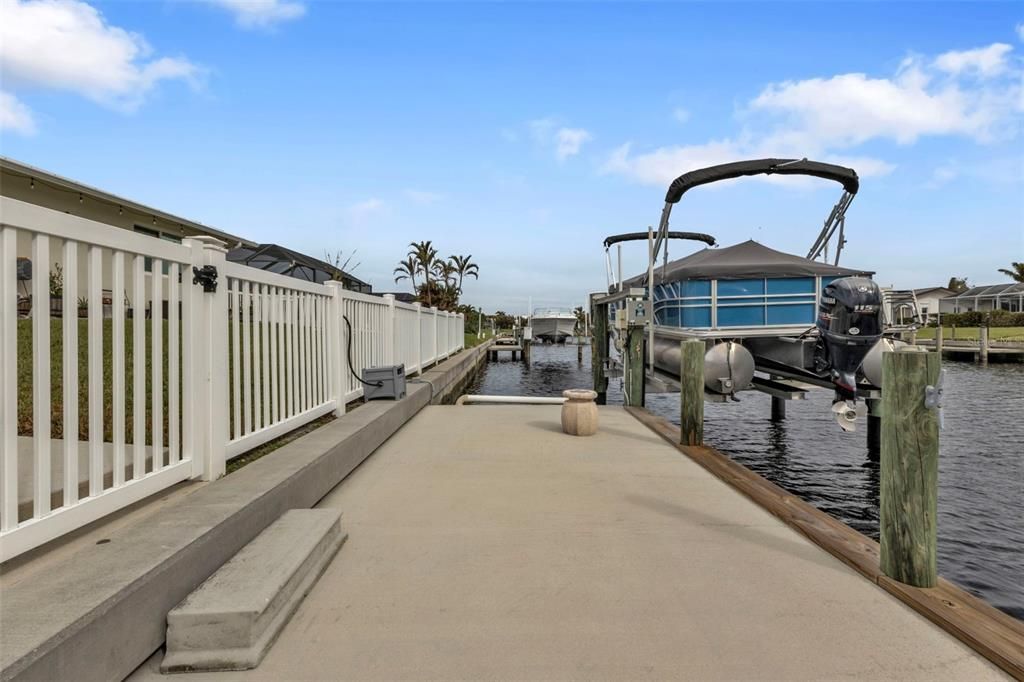 concrete dock with boat lift 1