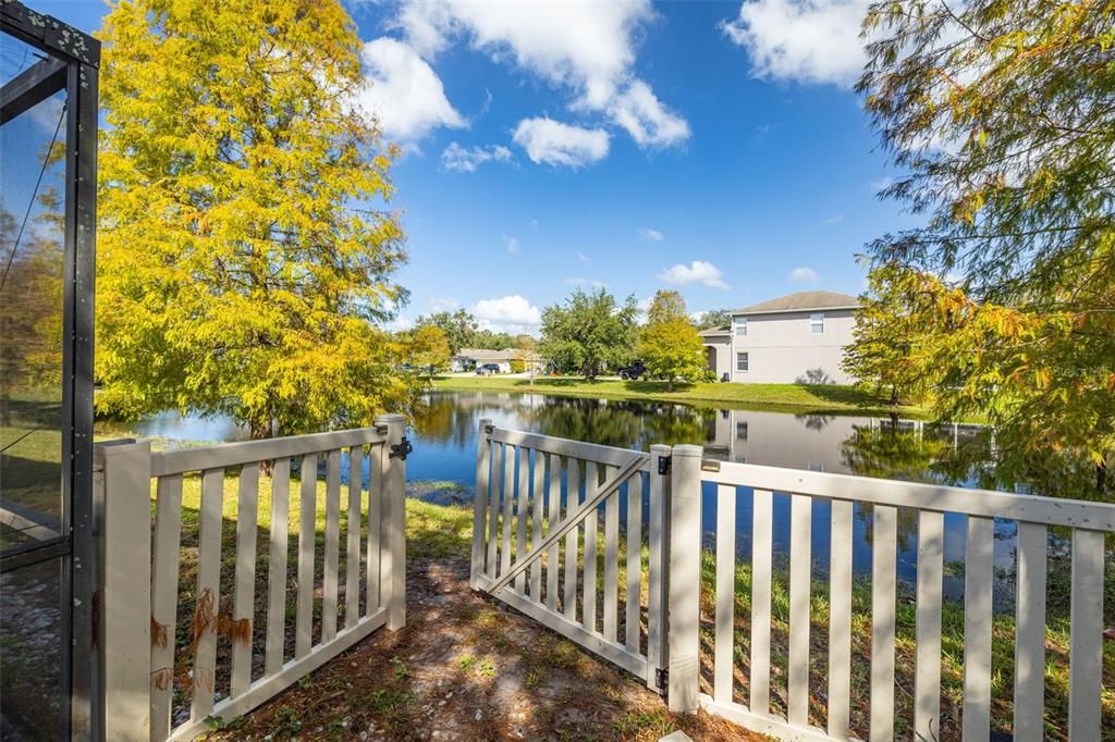 Your private gate to the pond.