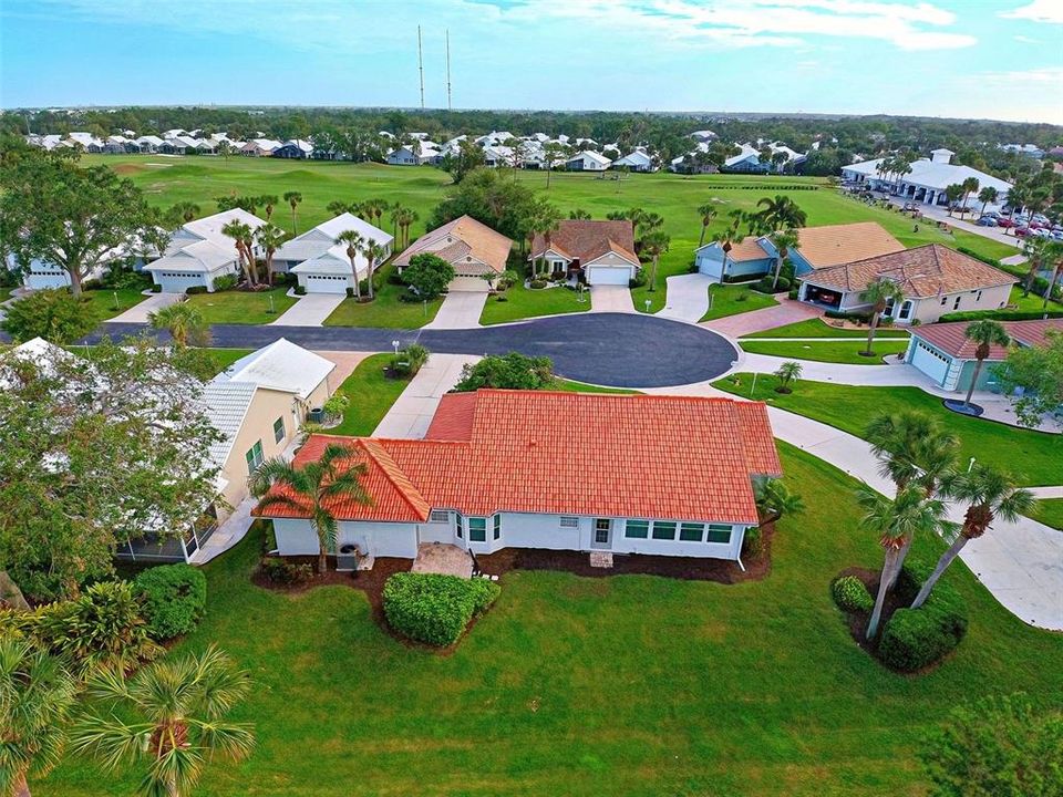 Beautifully set upon a large lot, on a cul-de-sac for very little road traffic.  More to love: newer tile roof (?) and freshly painted exterior.