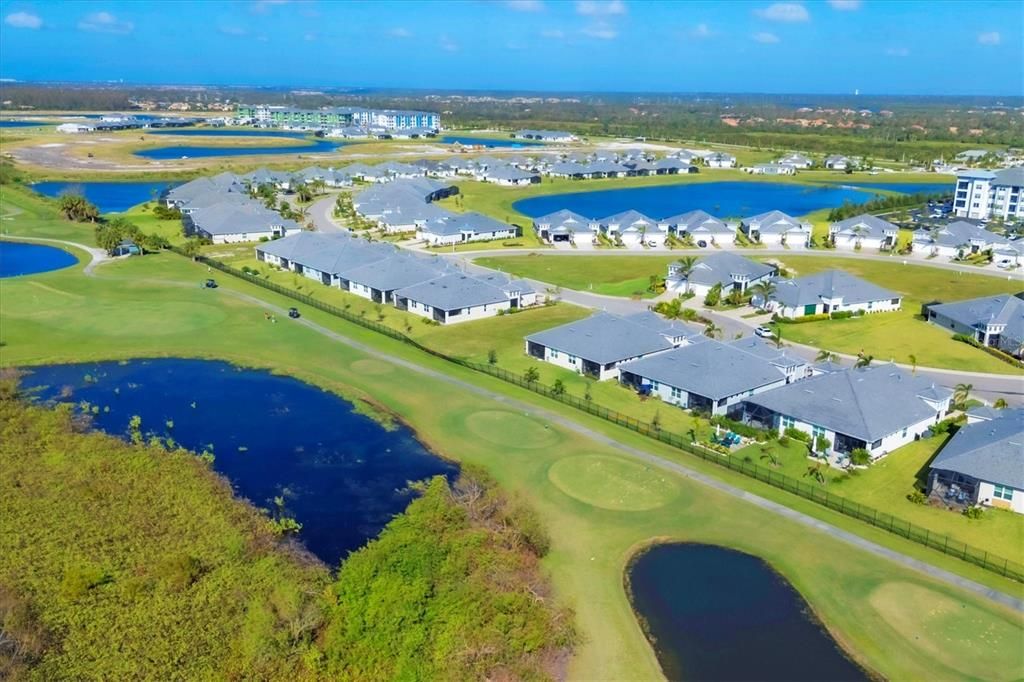 Aerial of villa