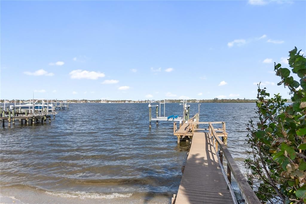 Dock with Boatlift and Private Beach