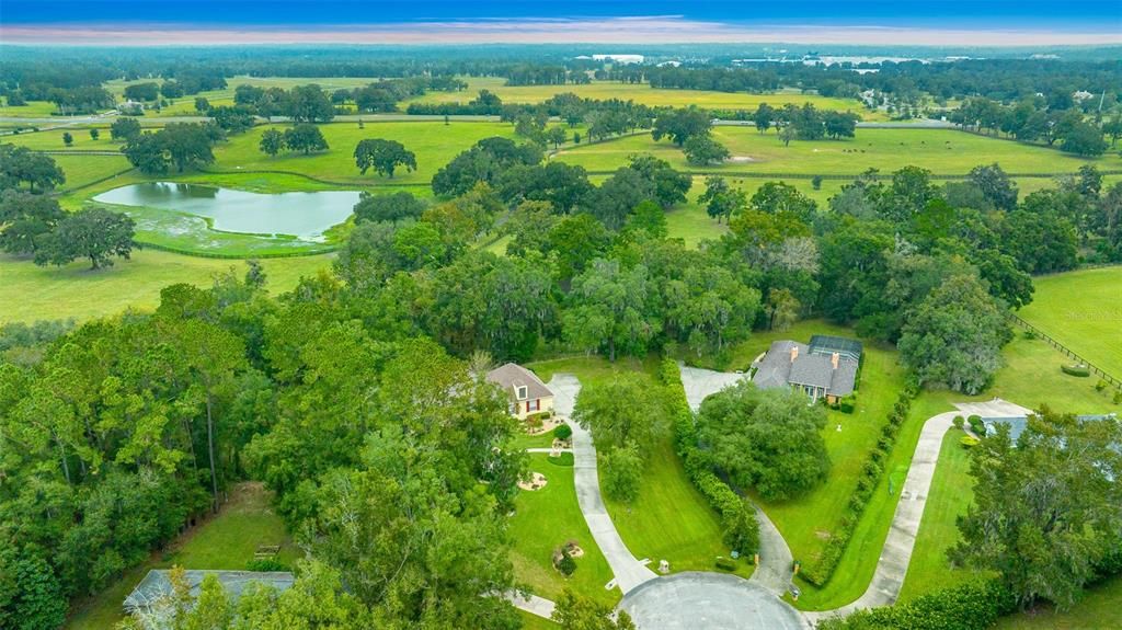 Overlook of the farm behind the property and WEC