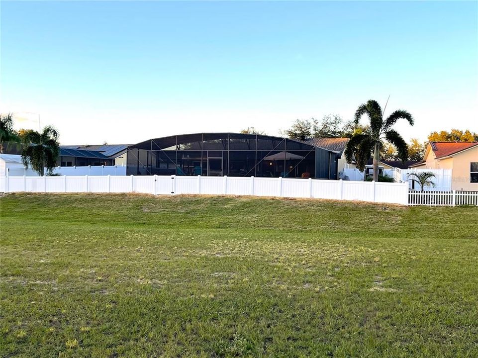 Looking at house from open space