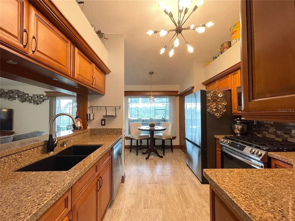 Kitchen with elegant lighting