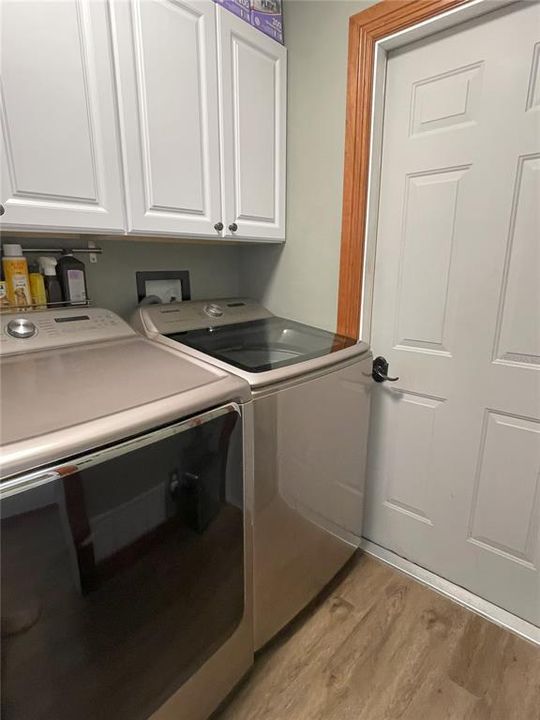 Laundry room located off garage