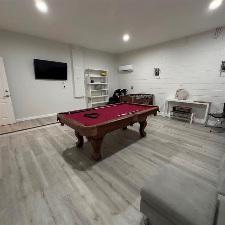 Game room (converted garage)