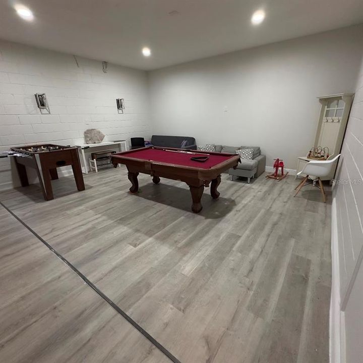 Game room (converted garage)