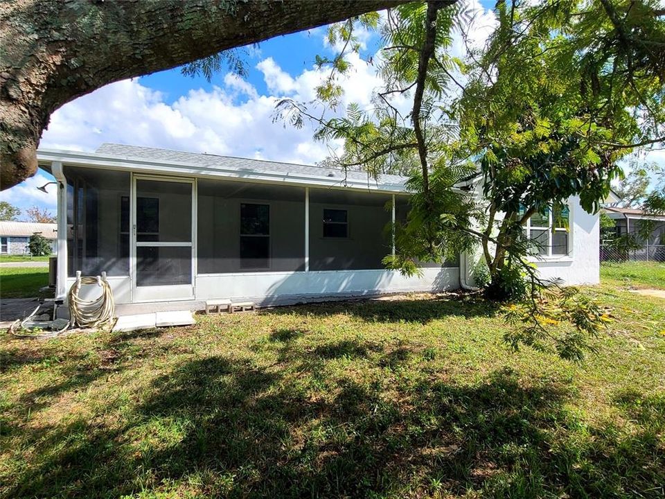 Rear of the Home with Large Screened Pation