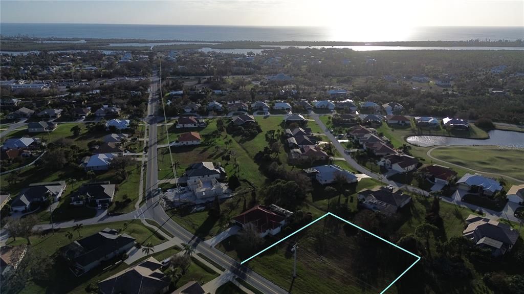 Lot lines and in the background, Gulf Of Mexico and Boca Grand