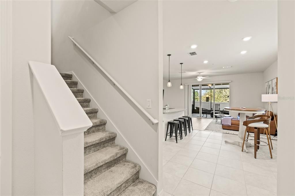 Staircase up to bedrooms