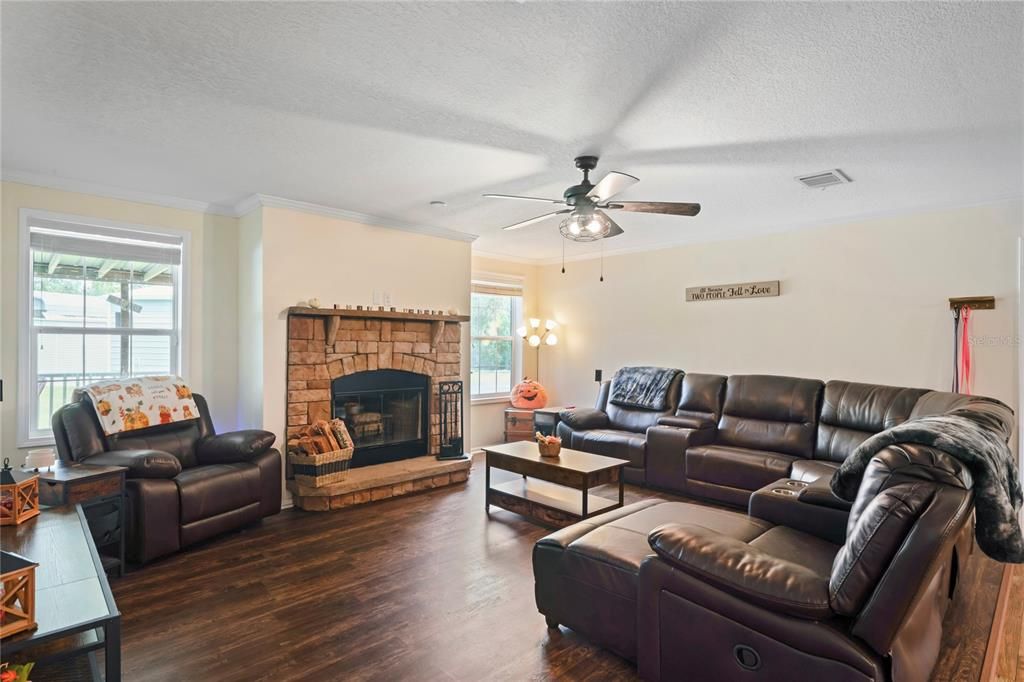 Living Room with Fireplace