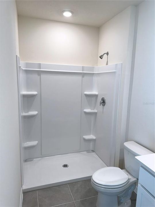 Master Bath - Full Shower with Built-In Shelves