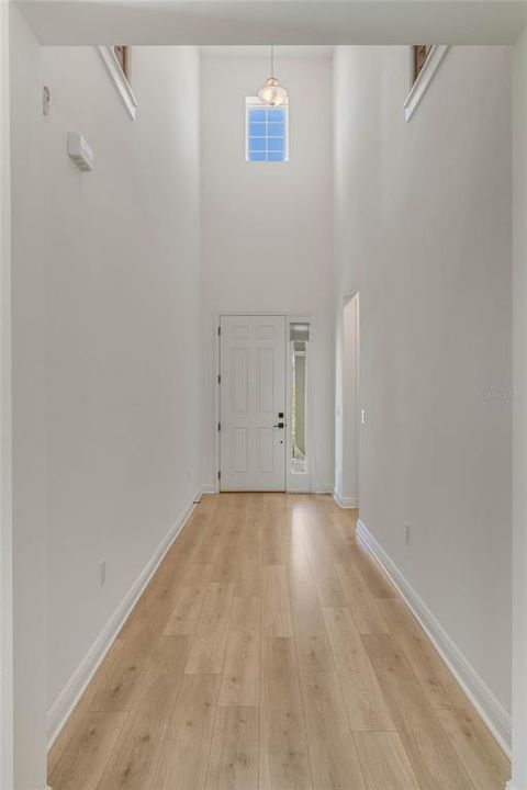 Foyer entry with Cathedral ceiling