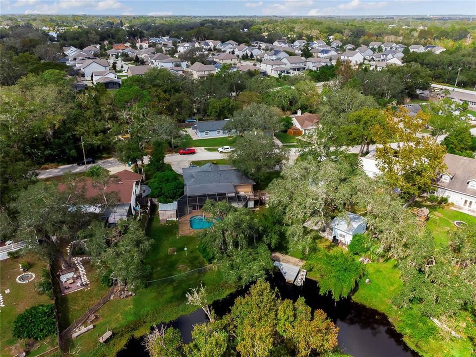 Aerial Showing Dock and East Lake Canal