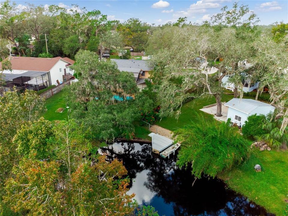 Aerial Showing Dock and Canal