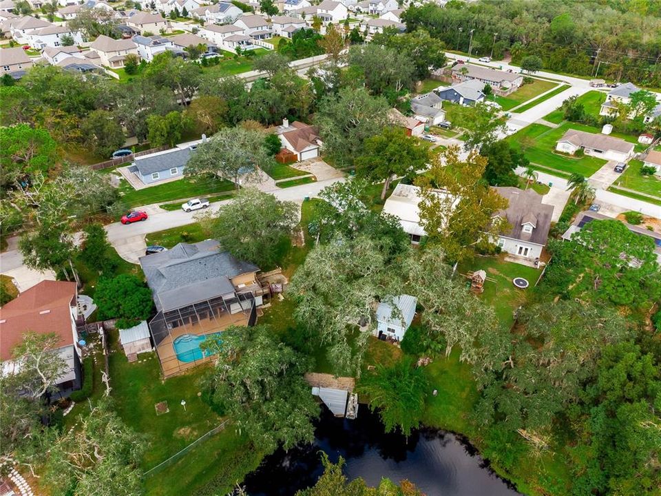 Aerial Showing Dock and Canal