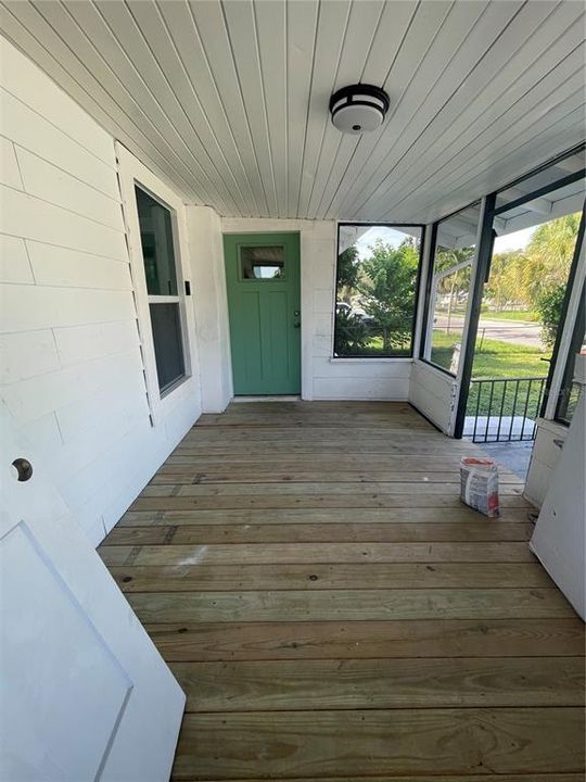 New exterior door and porch