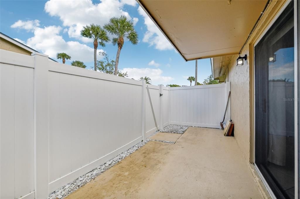 Large, Fenced in Outdoor Patio