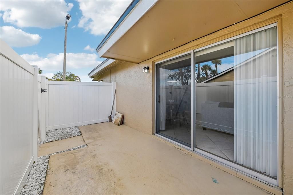 Large, Fenced in Outdoor Patio