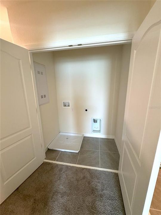 Interior - Upstairs Utility Room Closet with Washer & Dryer Hookups