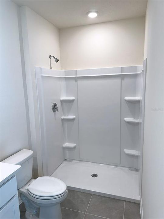 Master Bath - Full Shower with Built-In Shelves