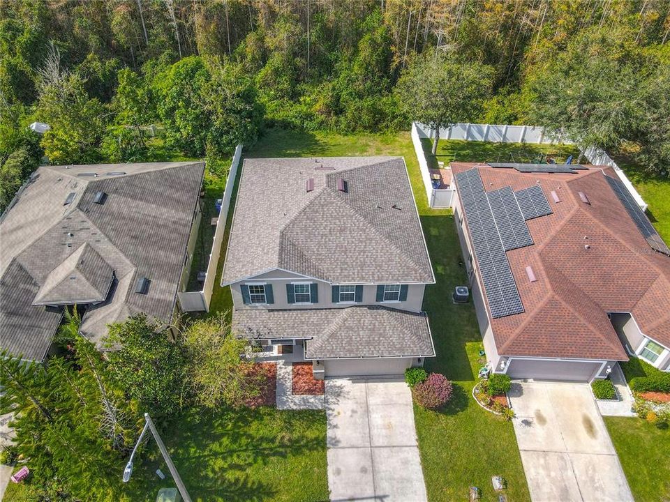 Front Aerial w/Conservation behind home