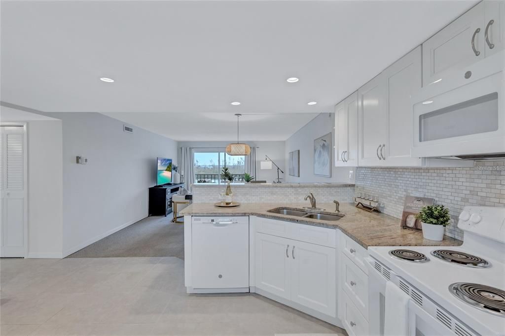 Remodeled and Expanded Kitchen