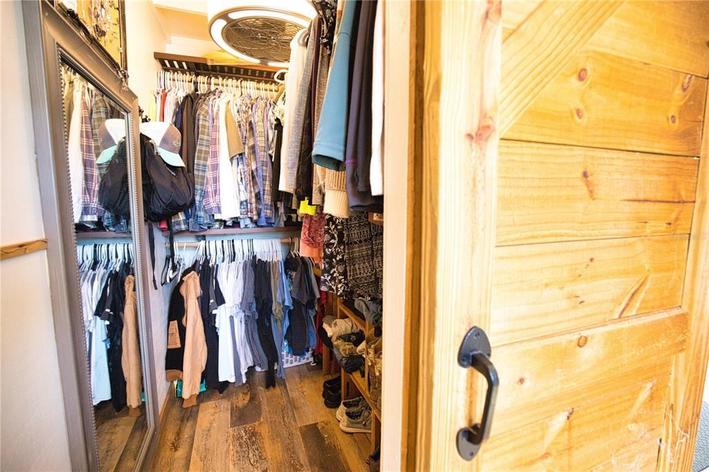 Walk-In Closet in Barn