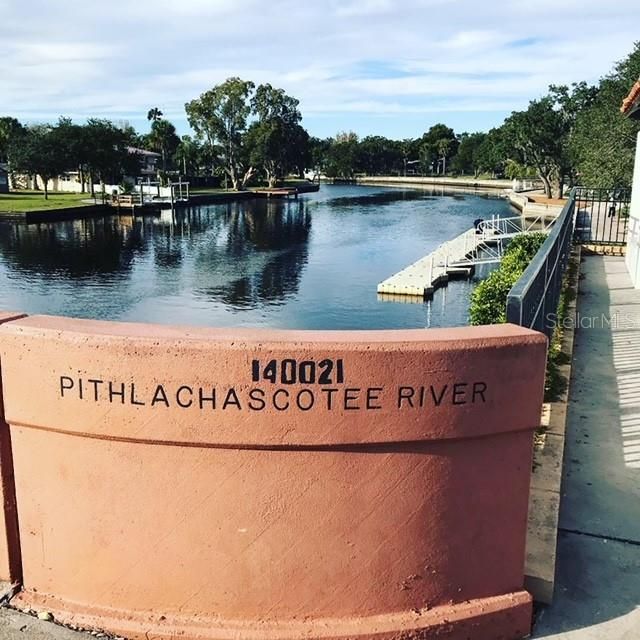 The Cotee River from the bridge on Main Street