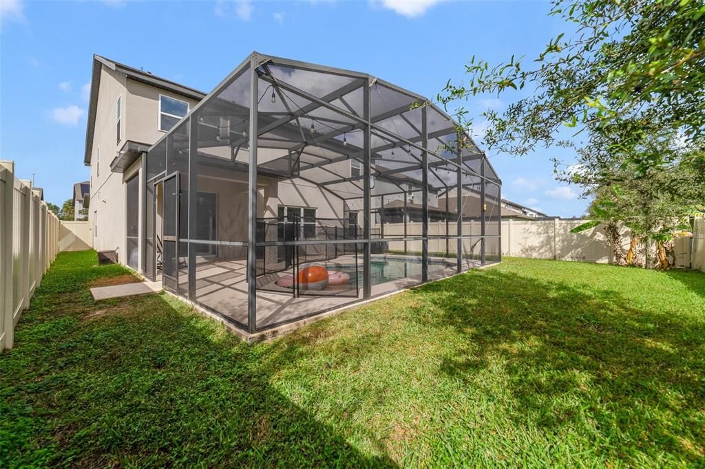 The backyard is also fully fenced for added privacy and there are no direct rear neighbors.