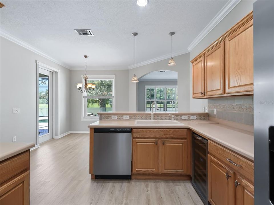 View looking at Breakfast nook and Family Room