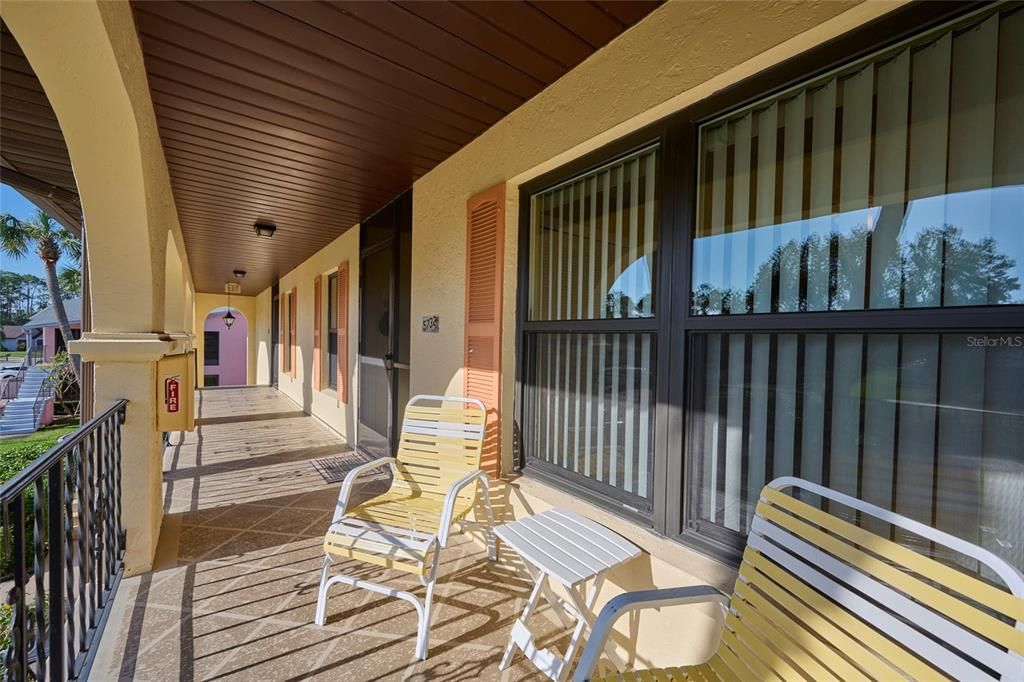 Large windows on the balcony side