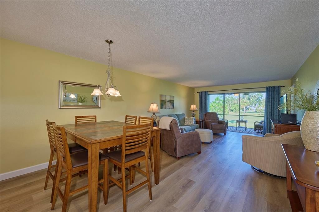 Dining room flows into the living area