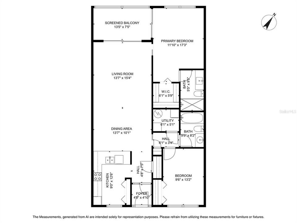 Floor plan with approximate dimensions