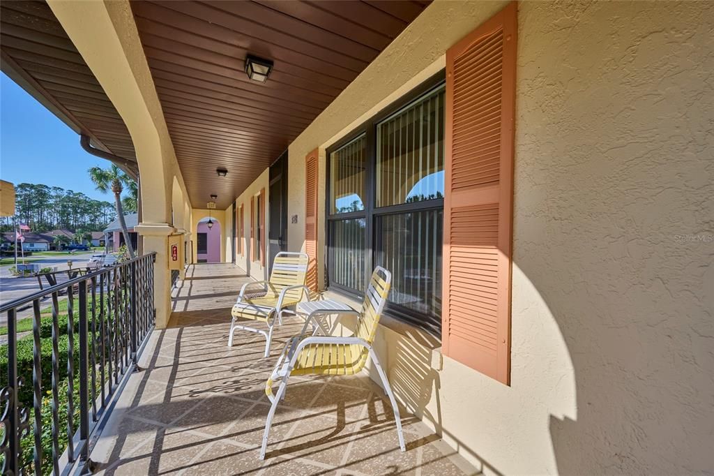 Balcony leading to your entrance