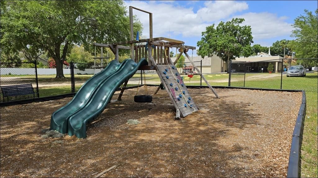 Children's fenced playground