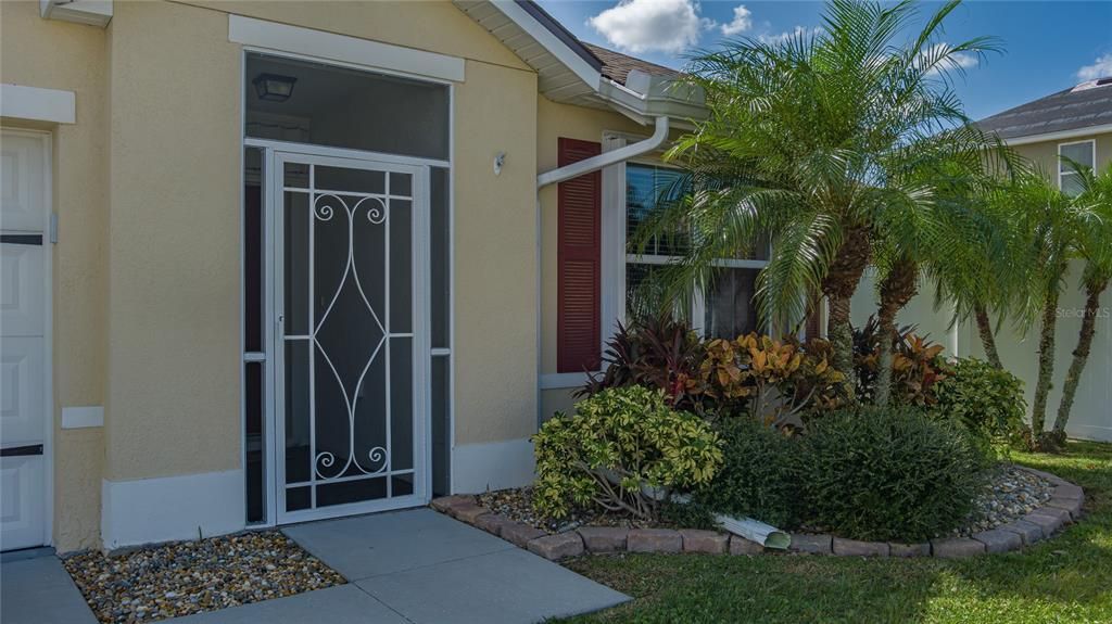 Screened and Covered Front Entrance