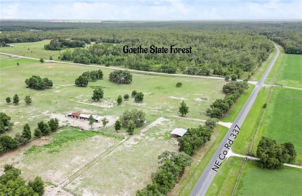 Goethe State Forest with 100 miles of horse trails, camp sites and other recreational facilities