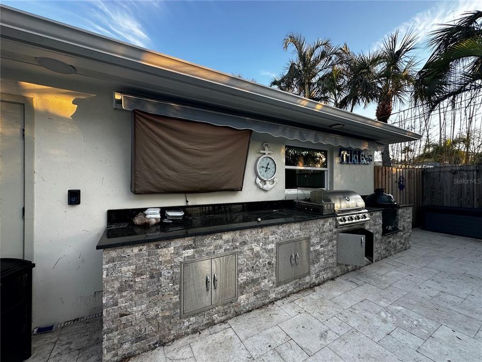 TV and Outdoor kitchen