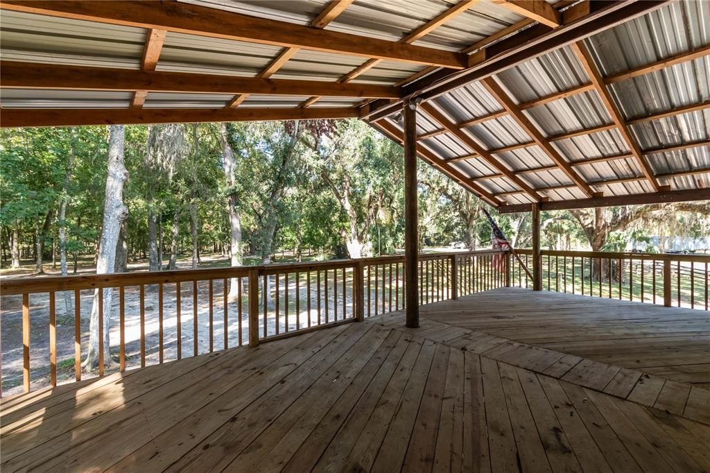 Covered Barn apartment deck