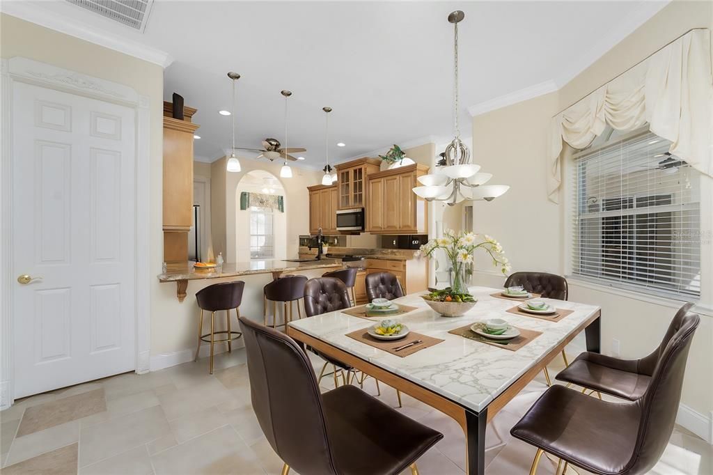 Virtually Staged Dining Area