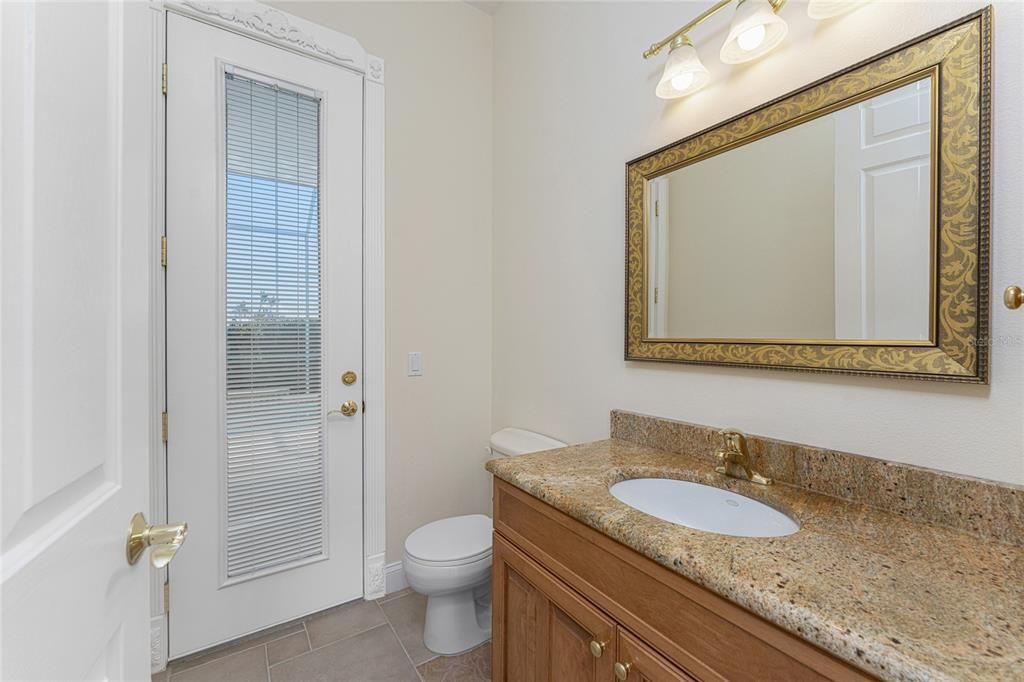 Half Bath w/ Pool Access