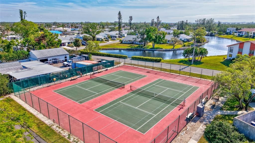 Tennis and pickle ball courts close to home.