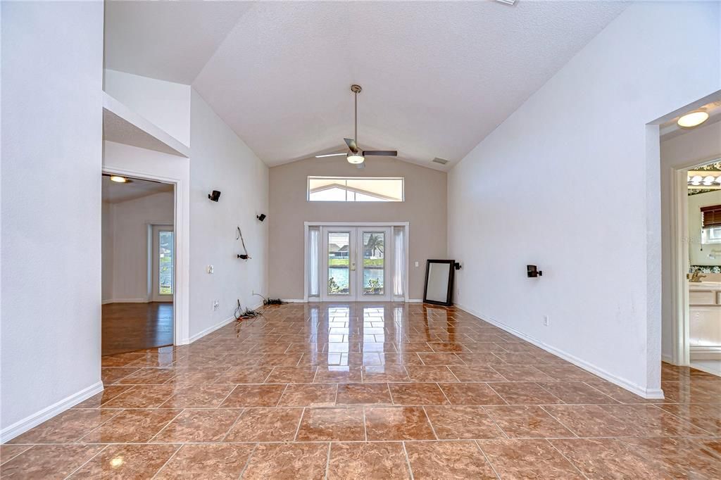 Spacious great room with tile floors!