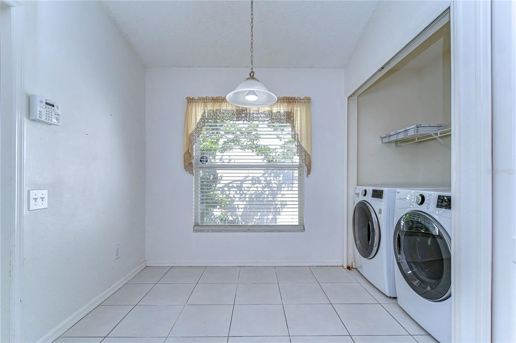 Washer & dryer hookup inside the house!