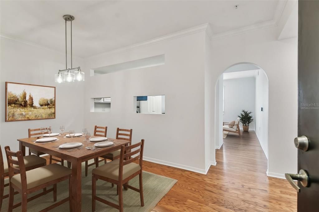 Virtually Staged/Entry way/ Dining Room