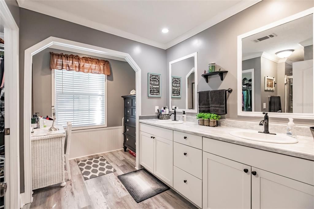 Master Bathroom with Dual Vanities