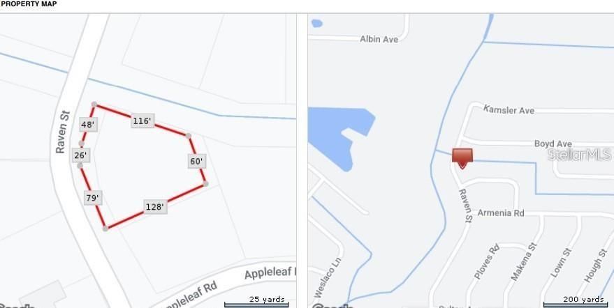 map and measurements