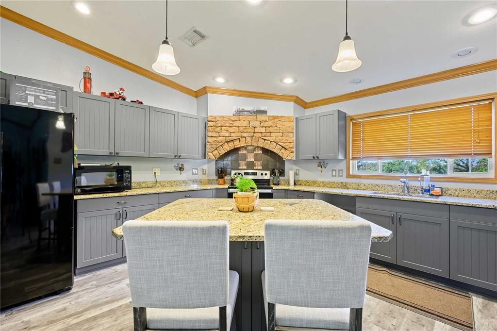 Updated kitchen with granite counters