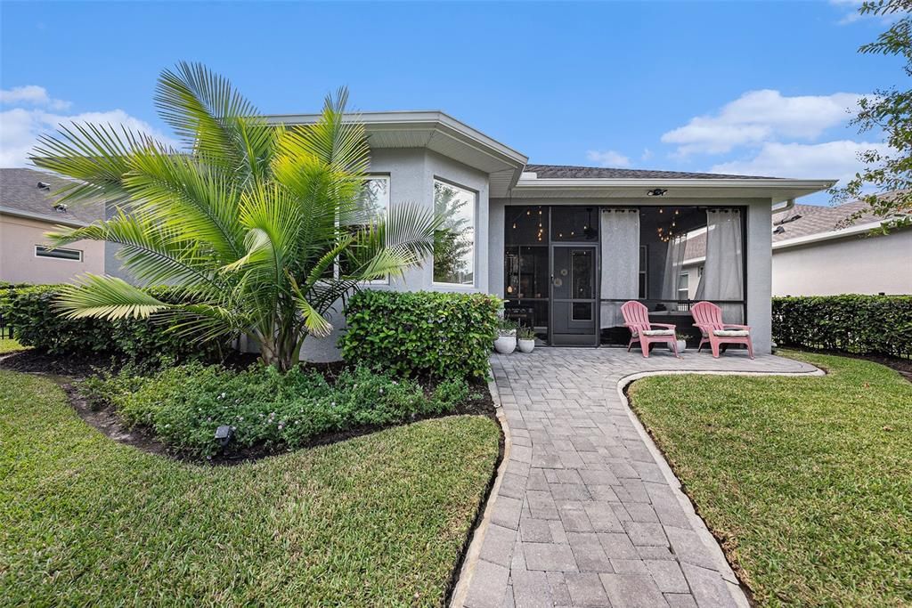 Pavered walk way takes you to jogging trail just outside your gate!